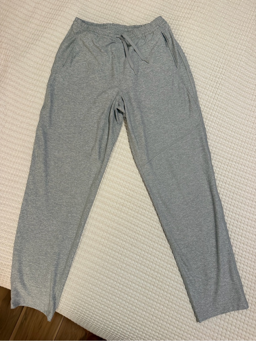Outdoor Voices Women’s Tech Sweat Joggers in Light Gray.